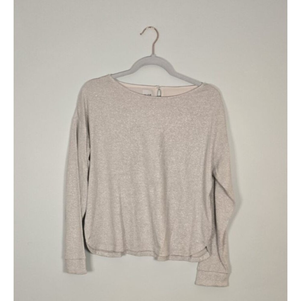 Nic+Zoe Sparkle Sweater Keyhole Sz M Holiday Timeless Office Feminine Teacher